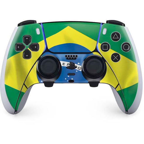 Brazil Flag PS5 DualSense Edge Pro Controller Skin